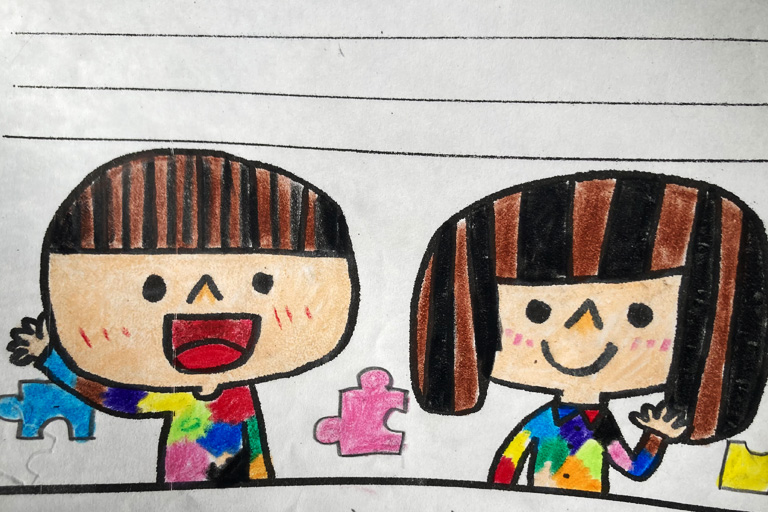 子どもたちが描いた絵